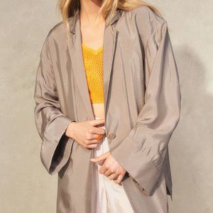 HM Oversized Flowy Satin Jacket - Size XS